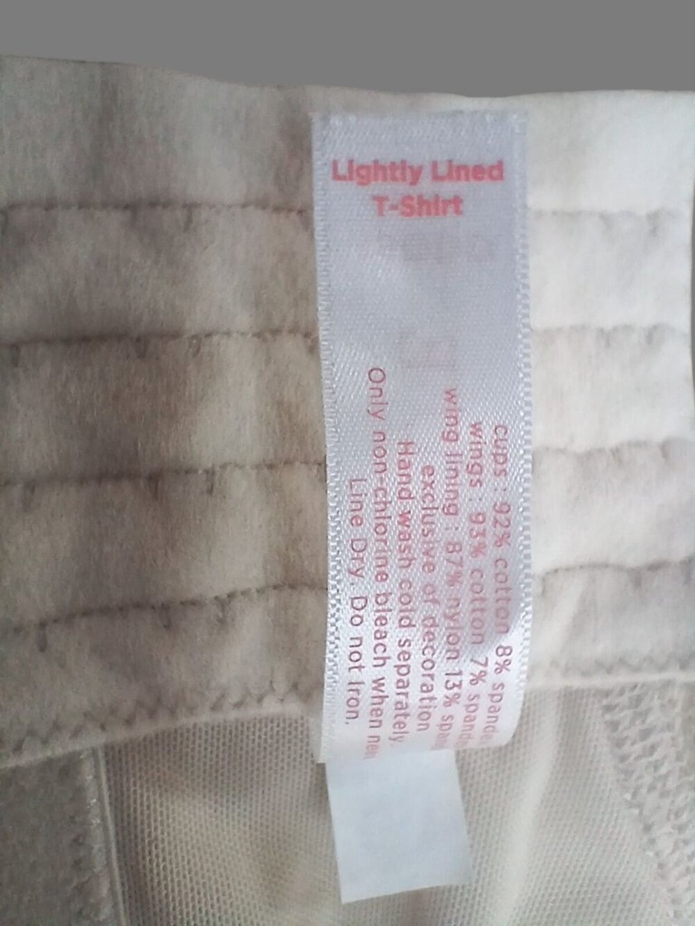 Cacique Womens Beige Full Coverage Bra 46DDD Lightly Lined T Shirt Padded 4932 - Picture 7 of 11